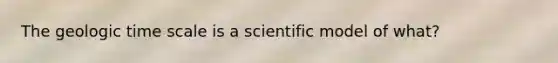 The geologic time scale is a scientific model of what?