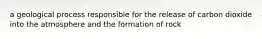 a geological process responsible for the release of carbon dioxide into the atmosphere and the formation of rock
