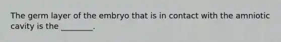 The germ layer of the embryo that is in contact with the amniotic cavity is the ________.