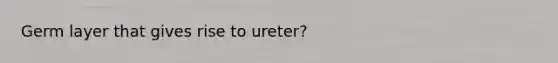 Germ layer that gives rise to ureter?