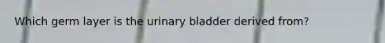 Which germ layer is the <a href='https://www.questionai.com/knowledge/kb9SdfFdD9-urinary-bladder' class='anchor-knowledge'>urinary bladder</a> derived from?