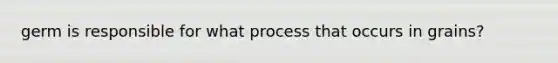 germ is responsible for what process that occurs in grains?