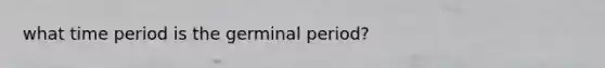 what time period is the germinal period?