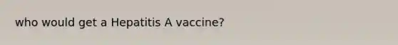 who would get a Hepatitis A vaccine?