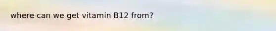 where can we get vitamin B12 from?