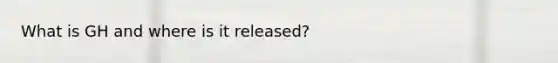 What is GH and where is it released?