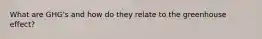 What are GHG's and how do they relate to the greenhouse effect?