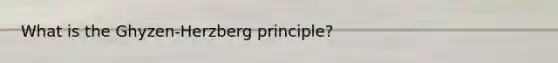 What is the Ghyzen-Herzberg principle?