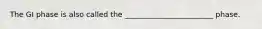 The GI phase is also called the ________________________ phase.