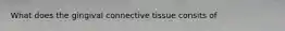 What does the gingival connective tissue consits of