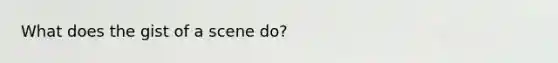 What does the gist of a scene do?