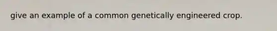 give an example of a common genetically engineered crop.