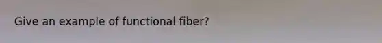 Give an example of functional fiber?