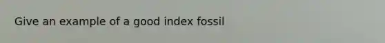 Give an example of a good index fossil