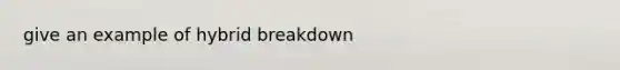 give an example of hybrid breakdown