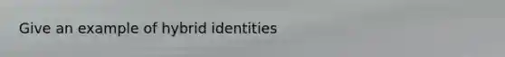 Give an example of hybrid identities