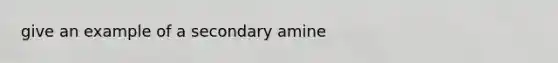 give an example of a secondary amine