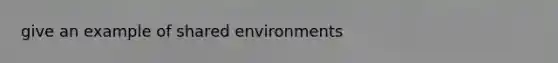 give an example of shared environments