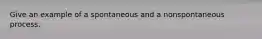 Give an example of a spontaneous and a nonspontaneous process.