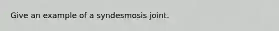 Give an example of a syndesmosis joint.