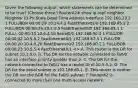 Given the following output, which statements can be determined to be true? (Choose three.) RouterA2# show ip ospf neighbor Neighbor ID Pri State Dead Time Address Interface 192.168.23.2 1 FULL/BDR 00:00:29 10.24.4.2 FastEthernet1/0 192.168.45.2 2 FULL/BDR 00:00:24 10.1.0.5 FastEthernet0/0 192.168.85.1 1 FULL/- 00:00:33 10.6.4.10 Serial0/1 192.168.90.3 1 FULL/DR 00:00:32 10.5.5.2 FastEthernet0/1 192.168.67.3 1 FULL/DR 00:00:20 10.4.9.20 FastEthernet0/2 192.168.90.1 1 FULL/BDR 00:00:23 10.5.5.4 FastEthernet0/1 > A. This router is the DR for subnet 10.1.0.0. B. The DR for the network connected to Fa0/0 has an interface priority greater than 2. C. The DR for the network connected to Fa0/1 has a router ID of 10.5.5.2. D. The DR for the serial subnet is 192.168.85.1. E. This router is neither the DR nor the BDR for the Fa0/1 subnet. F. RouterA2 is connected to more than one multi-access network.