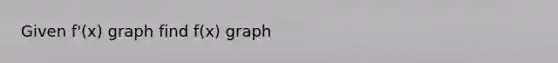 Given f'(x) graph find f(x) graph