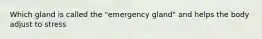 Which gland is called the "emergency gland" and helps the body adjust to stress