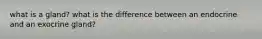 what is a gland? what is the difference between an endocrine and an exocrine gland?