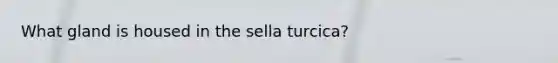 What gland is housed in the sella turcica?