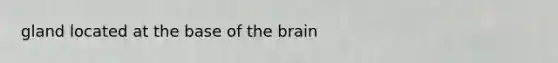 gland located at the base of the brain