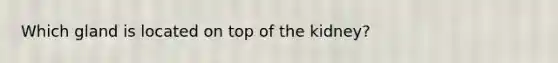 Which gland is located on top of the kidney?