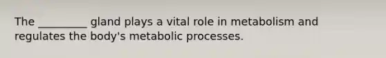 The _________ gland plays a vital role in metabolism and regulates the body's metabolic processes.