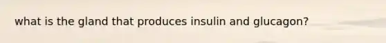 what is the gland that produces insulin and glucagon?