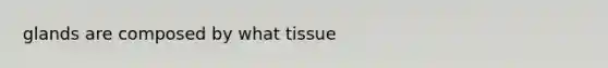 glands are composed by what tissue