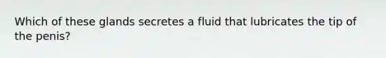 Which of these glands secretes a fluid that lubricates the tip of the penis?