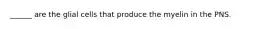 ______ are the glial cells that produce the myelin in the PNS.