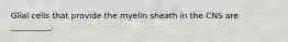 Glial cells that provide the myelin sheath in the CNS are __________.