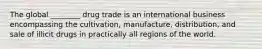 The global ________ drug trade is an international business encompassing the cultivation, manufacture, distribution, and sale of illicit drugs in practically all regions of the world.