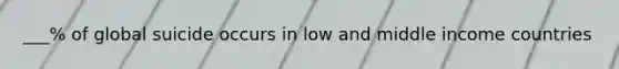 ___% of global suicide occurs in low and middle income countries