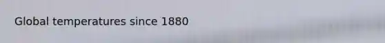 Global temperatures since 1880
