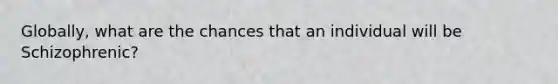 Globally, what are the chances that an individual will be Schizophrenic?