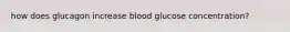 how does glucagon increase blood glucose concentration?