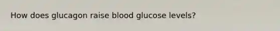 How does glucagon raise blood glucose levels?