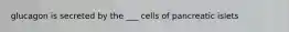 glucagon is secreted by the ___ cells of pancreatic islets