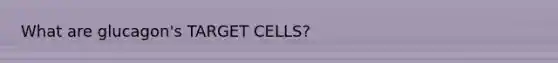 What are glucagon's TARGET CELLS?