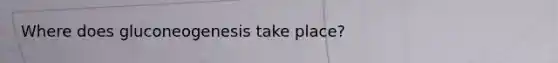 Where does gluconeogenesis take place?