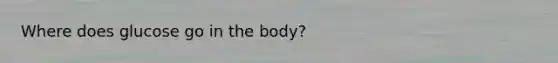 Where does glucose go in the body?