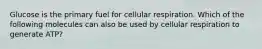 Glucose is the primary fuel for cellular respiration. Which of the following molecules can also be used by cellular respiration to generate ATP?