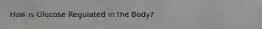 How is Glucose Regulated in the Body?