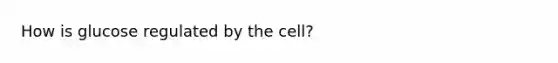 How is glucose regulated by the cell?